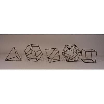 Set de poliedros regulares en hierro tubular