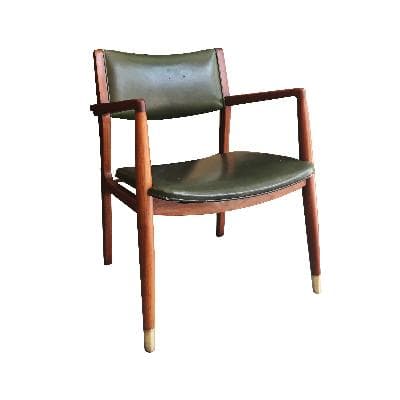 Pedro Ramírez Vazquez para industrias Ruíz Galindo. Par de sillones en madera de caoba y piel