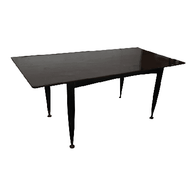 Mesa de comedor en madera laqueada color negro