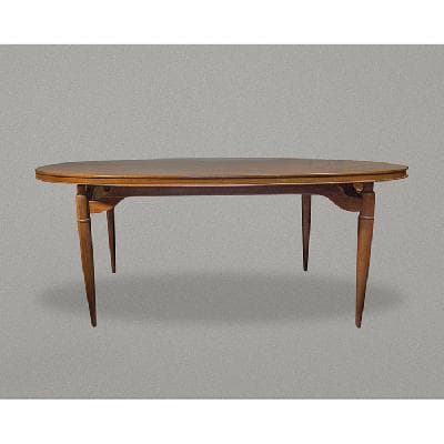 Frank Kyle. Mesa de comedor oval en madera de caoba