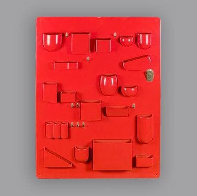 Dorothee Becker. Organizador Uten.Silo I en plástico ABS rojo