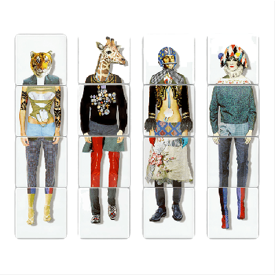 Juego de 4 portavasos Love Who You Want. Diseño de Christian Lacroix