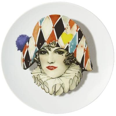 Plato para postre Miss Harlequin Love Who You Want. Diseño de Christian Lacroix