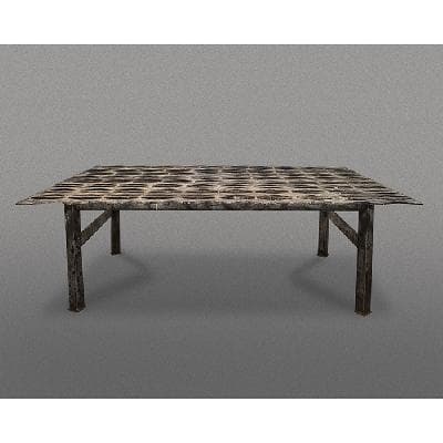 Mesa de centro en acero con cubierta calada 