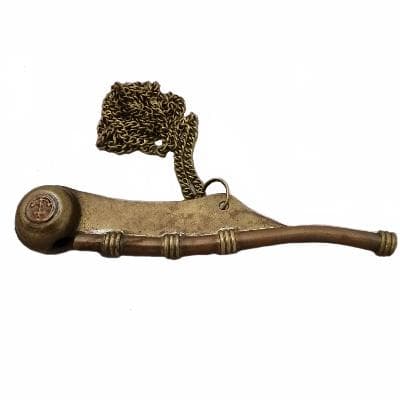 Silbato de marinero en latón y cobre