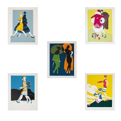 Ernesto el Chango García Cabral. Las Amigas. Carpeta con 5 serigrafías