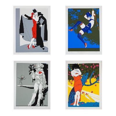 Ernesto el Chango García Cabral. Las Pícaras II. Carpeta con 4 serigrafías