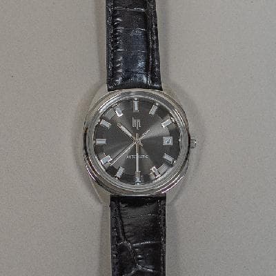 Fred Lip para LIP. Reloj Général de Gaulle Automatic Black en acero con correa de piel