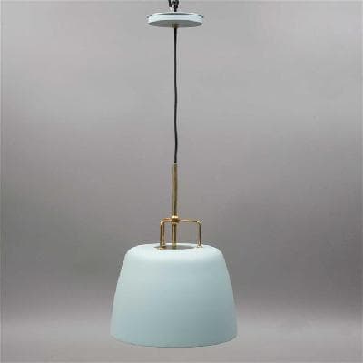 Lámpara de techo en metal laqueado azul turquesa