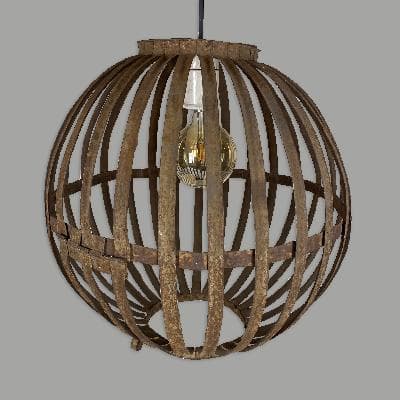 Lámpara de techo esférica en hierro forjado