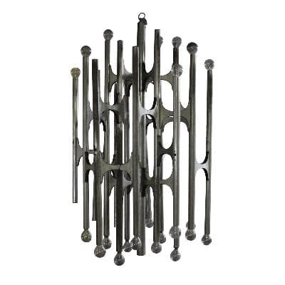 Gaetano Sciolari. Candil en aluminio pulido