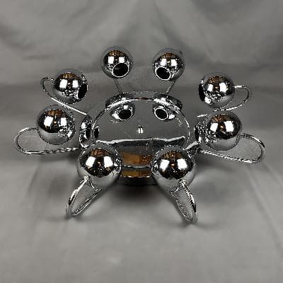 Lámpara de techo con esferas en metal cromado