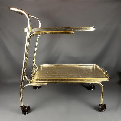 Muebles de Aluminio Imperial. Carro de servicio en aluminio anodizado