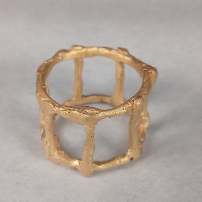 Maria Jose de Simon. Anillo plata .925 chapado en oro