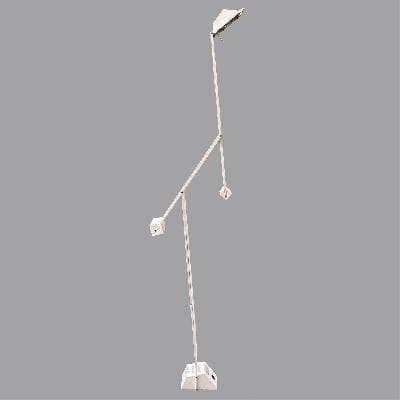 Lámpara de pie estilo Tizio en metal laqueado blanco