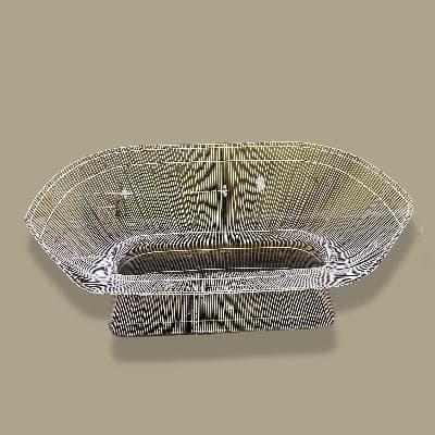 Warren Platner para Knoll Internacional de México. Love seat en varilla de acero