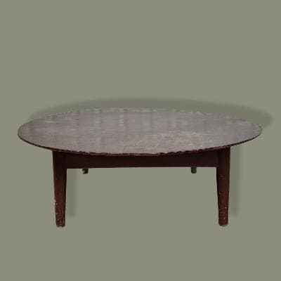 Mesa de centro circular baja estilo Danés en madera