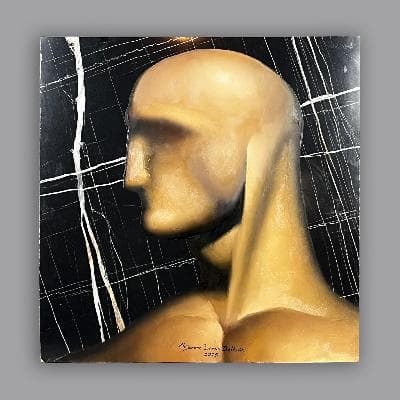 Alejandro Lemus Beltrán. Un futuro Ario 01. Óleo sobre madera