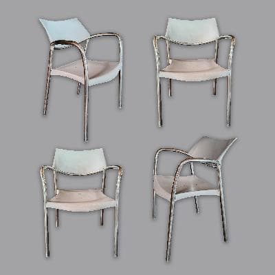 Jorge Pensi para AMAT. Juego de 4 sillas Splash