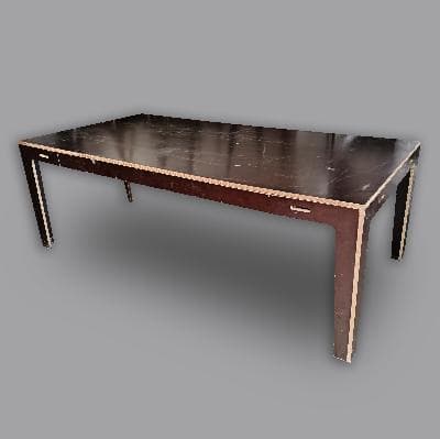 Mesa de comedor rectangular en madera contrachapada