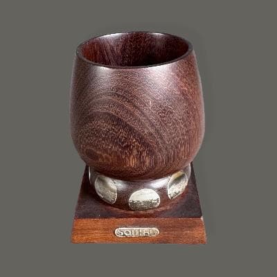 William Spratling. Copa de madera de granadillo y plata .925