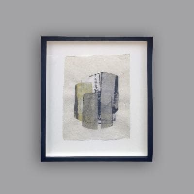 Ana López - Montes. Sin título, de la serie Encuentros. Collage sobre papel de algodón.