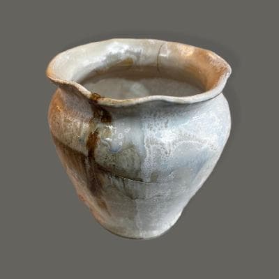 Vasija en ceramica de alta temperatura blanca