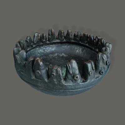 Adolfo Riestra. Sin título. Escultura en bronce con peces