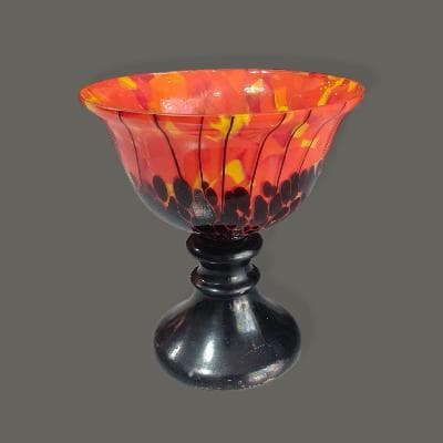 Copa de vidrio multicolor Europa 1920,s